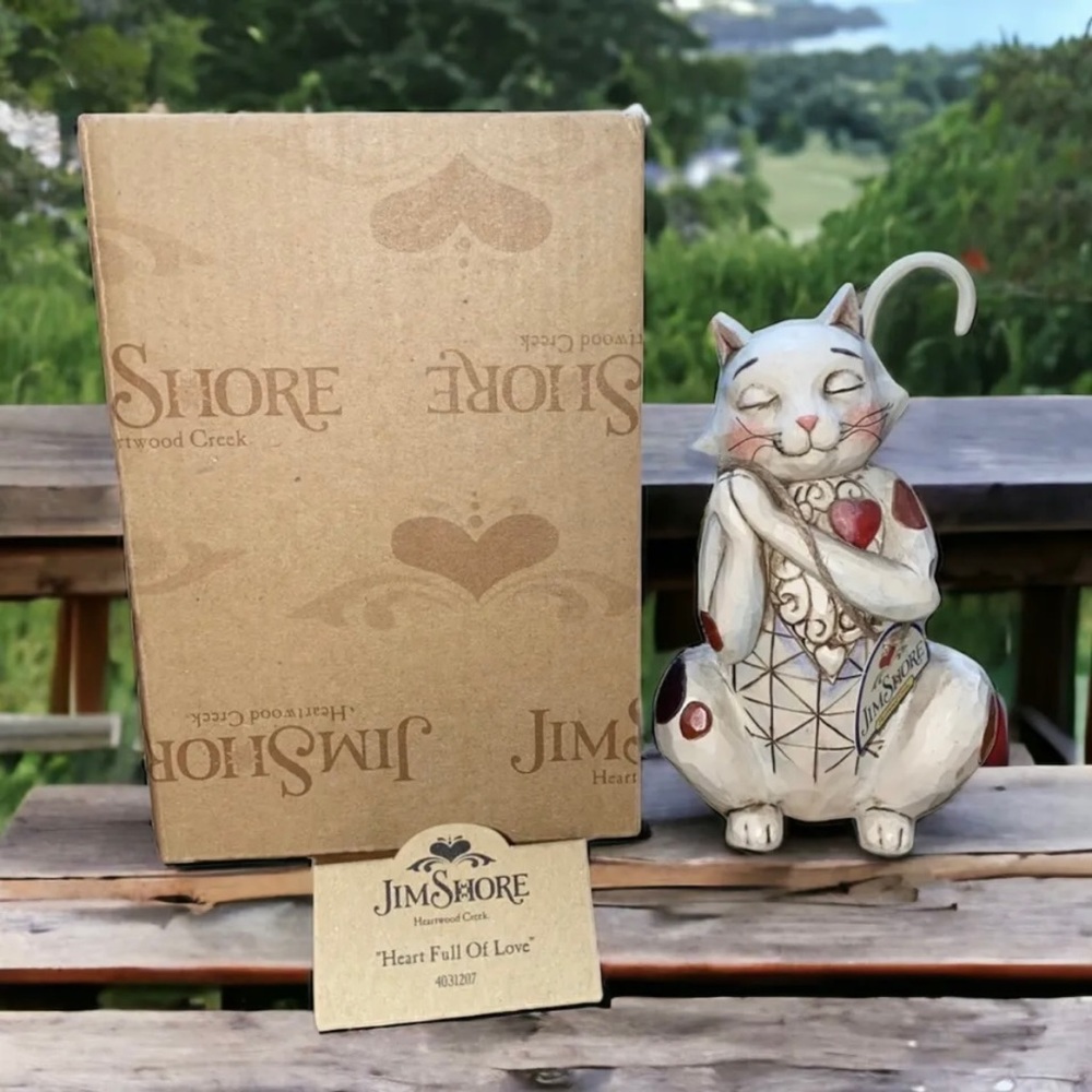 Jim Shore Heart Full Of Love 2012 Loving Cat Figurine 4031207 Heartwood Creek